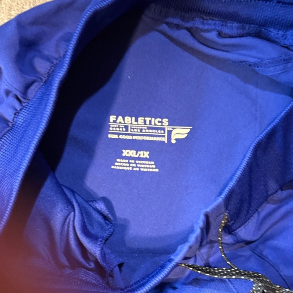 Fabletics Royal Blue Scrub Set XXL Top + XXL Pants Stretch Medical - Picture 5 of 5